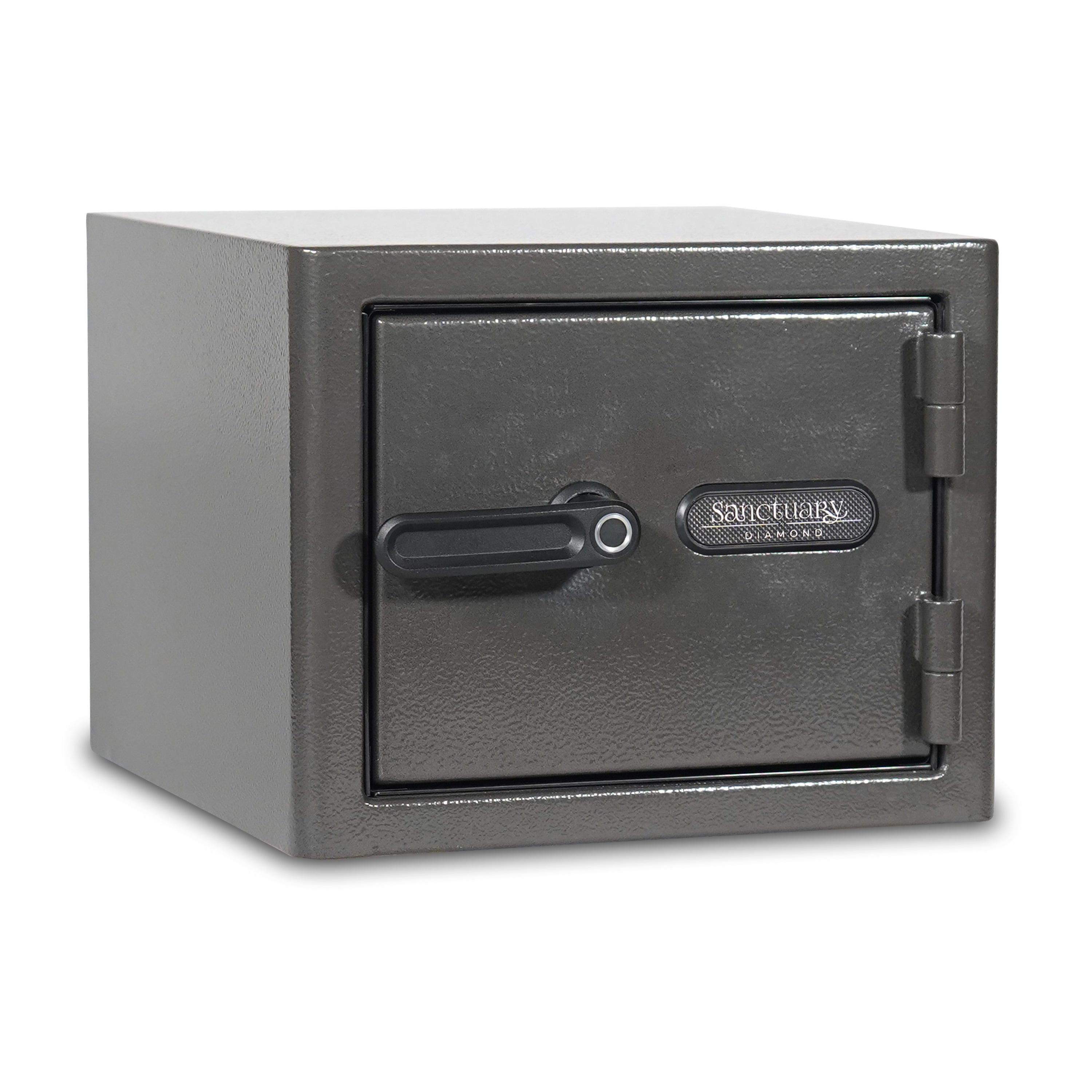 Diamond 0.79 cu. ft. Fireproof/Waterproof Home & Office Safe with Biometric Lock, Dark Gray Hammertone Finish