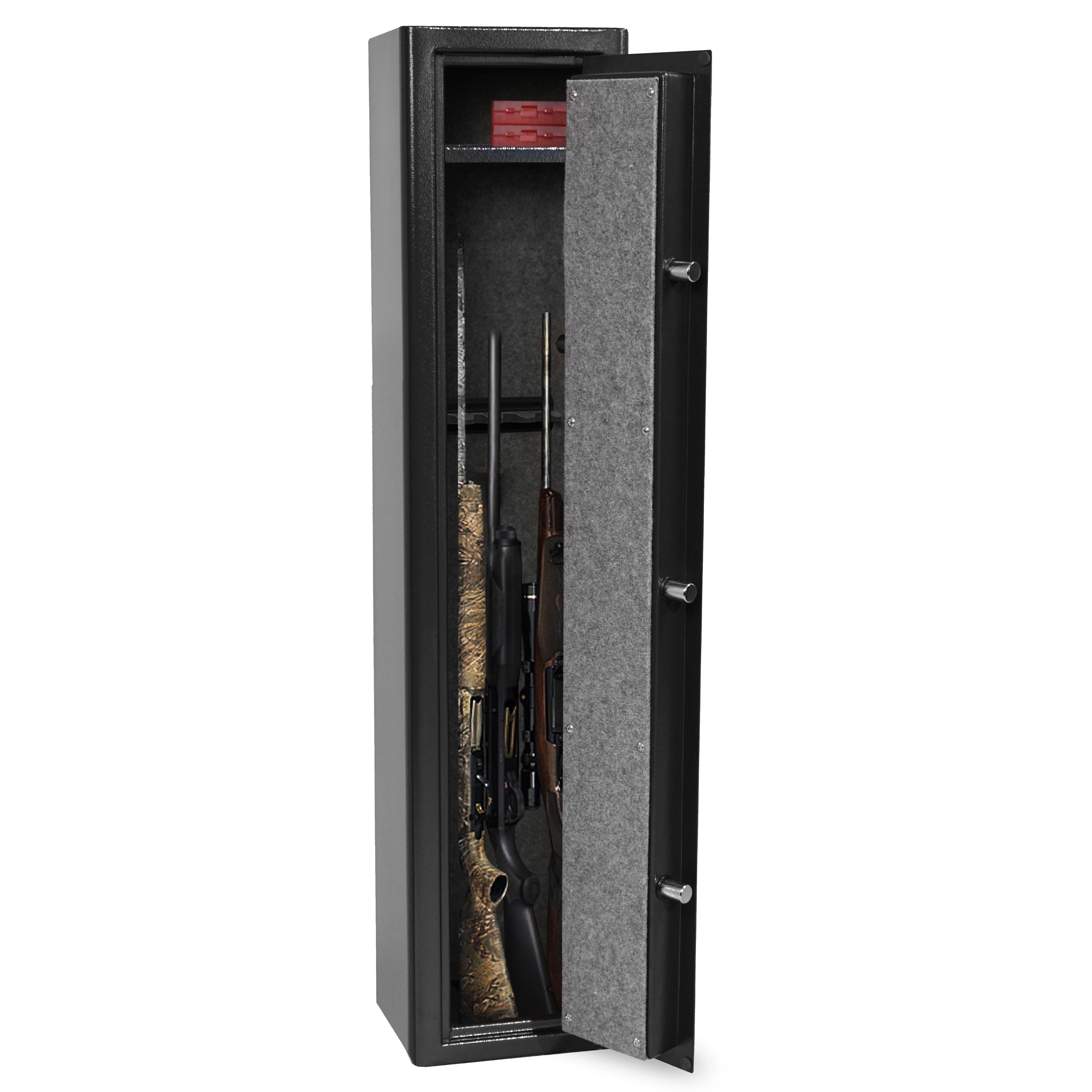 HOME DEFENSE FIRE SAFE – BIOMETRIC 4-GUN FIRE-RATED SAFE