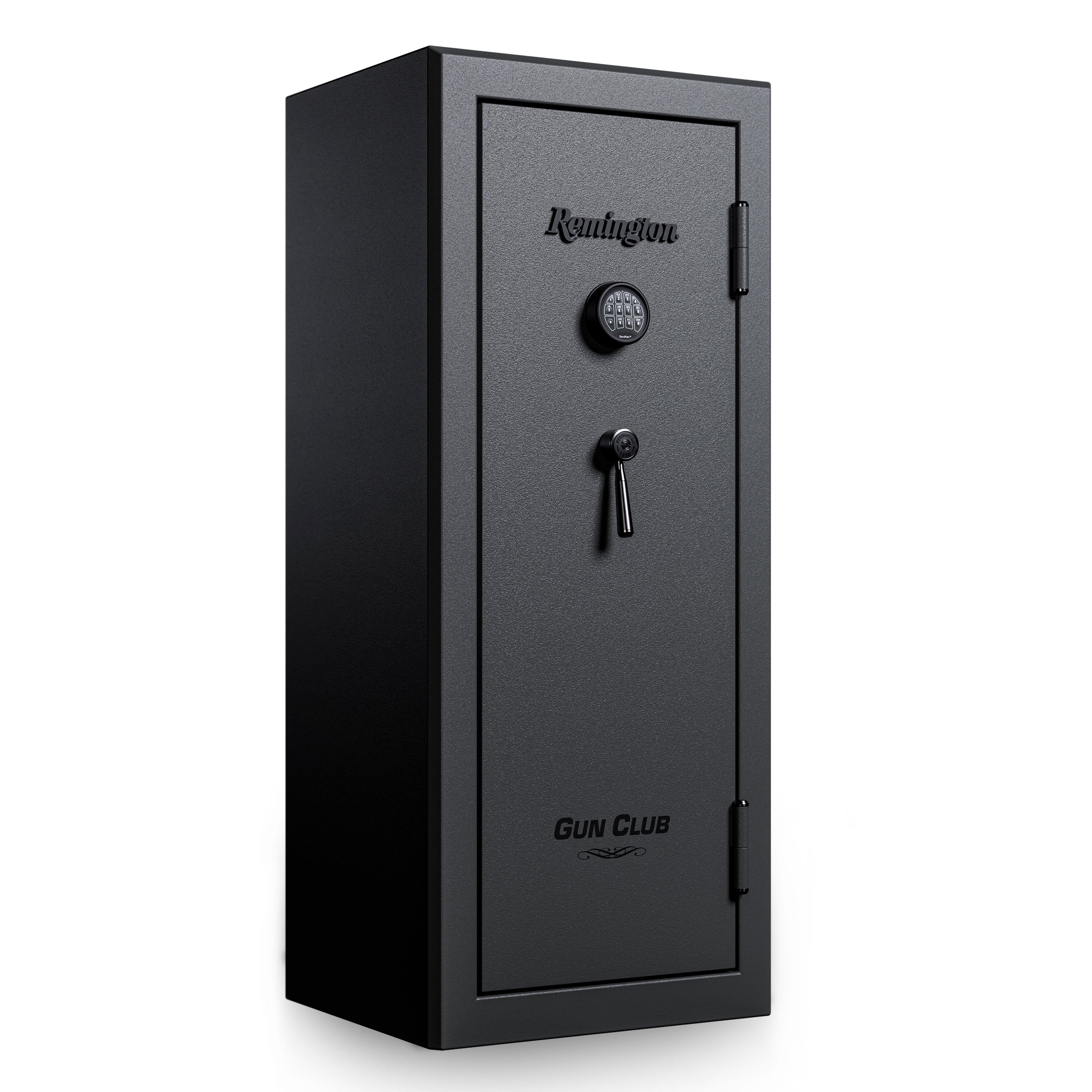 "Remington Gun Club 20 + 2-Gun Fireproof and Waterproof Gun Safe with Electronic Lock, Black Gloss Hammertone Finish	"