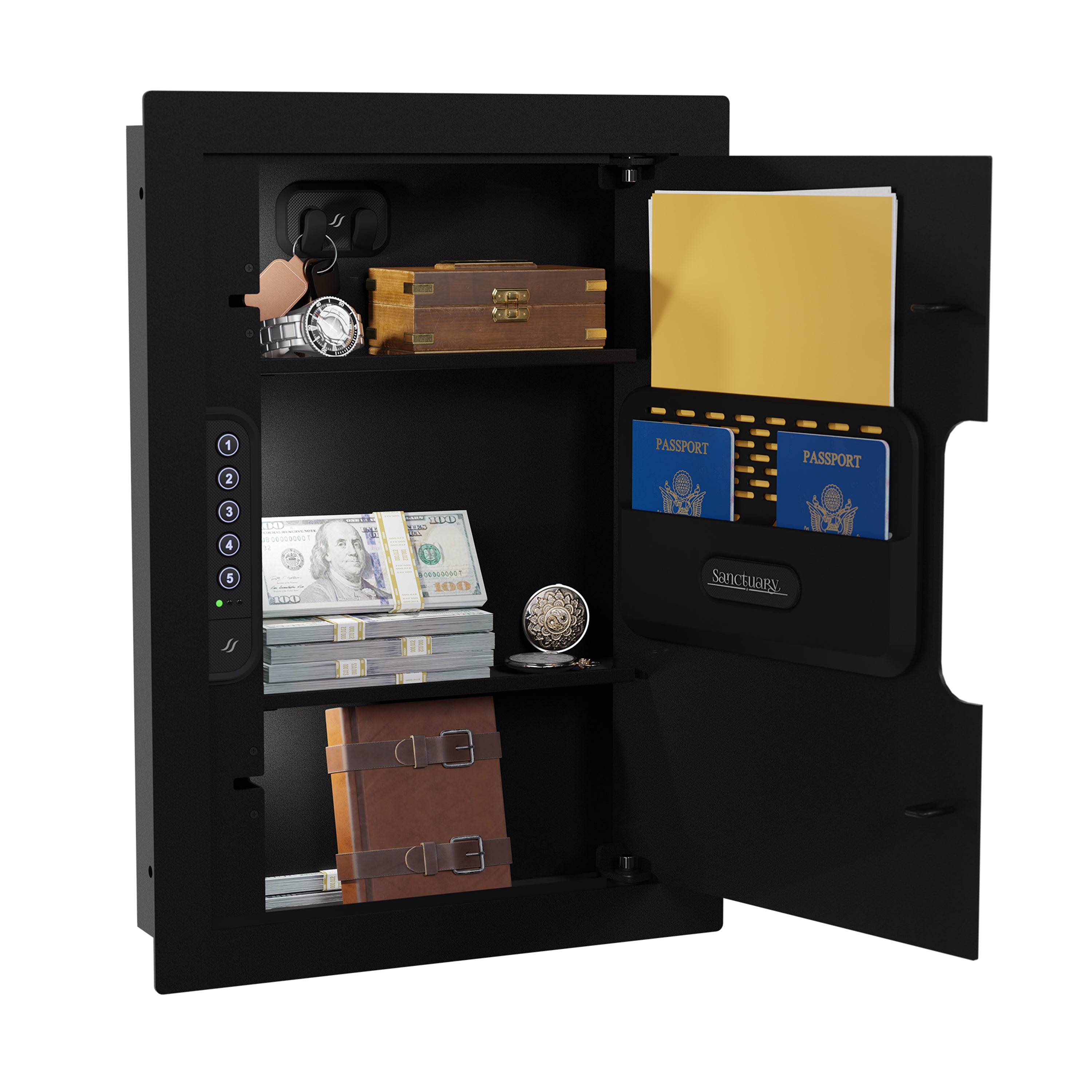 Home & Office In Wall Vault Black